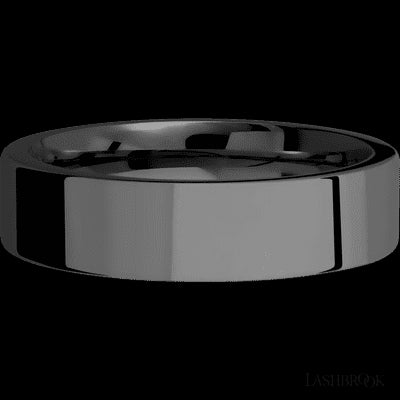 6 mm wide Flat Zirconium band.