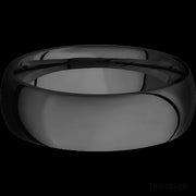 7 mm wide Domed Zirconium band.