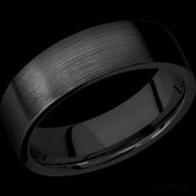 7 mm wide Flat Zirconium band.