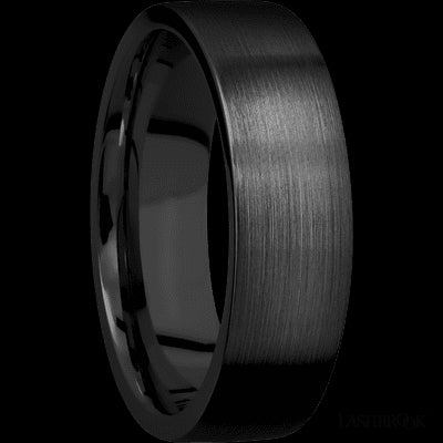 7 mm wide Flat Zirconium band.