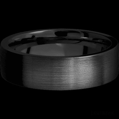 7 mm wide Flat Zirconium band.