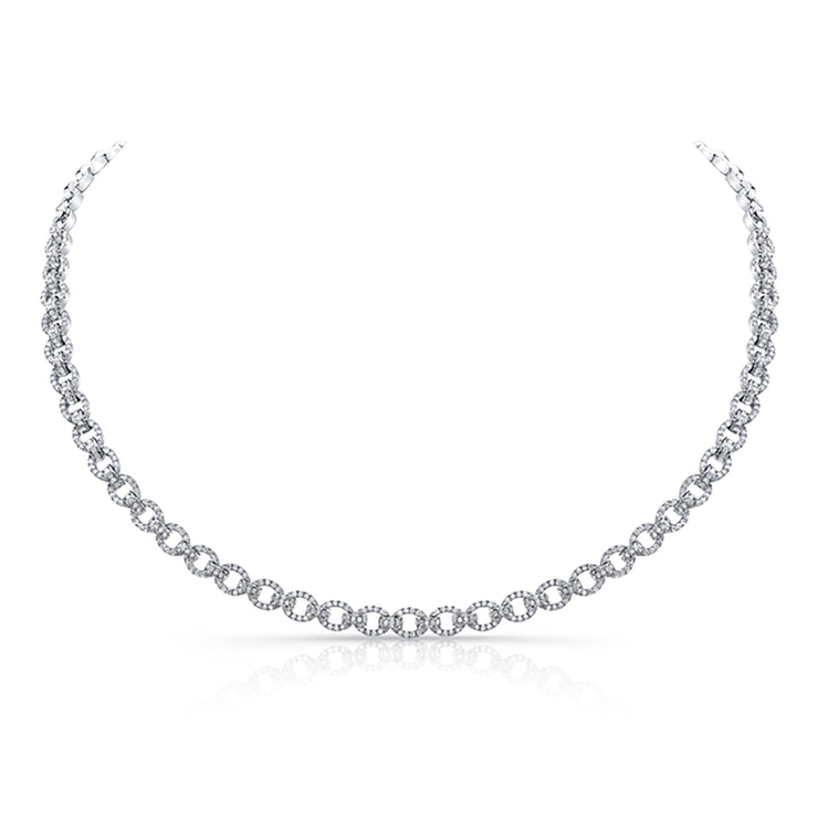 Uneek Diamond Pave Link Necklace